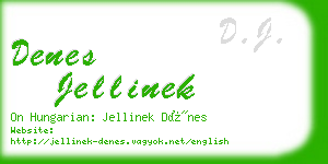 denes jellinek business card